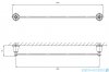 Omnires Art Line Wieszak na ręcznik 65 cm mosiądz szczotkowany AL53216BSB